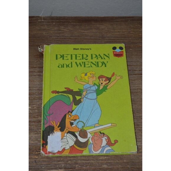 Peter Pan Vintage Disney Wonderful World of Reading Hardcover Book Ex-Lib. READ - Picture 1 of 12